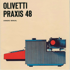Manual Olivetti Praxis 48 Typewriter