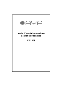 Mode d’emploi AYA AW1208 Lave-linge