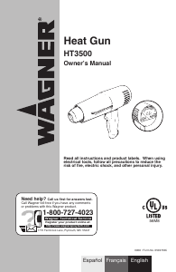 Bruksanvisning Wagner HT3500 Varmluftpistol