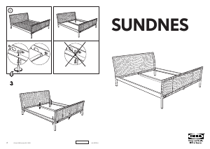 Bedienungsanleitung IKEA SUNDNES Bettgestell