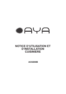 Mode d’emploi AYA ACGS50B Cuisinière