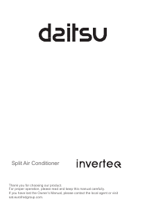 Handleiding Daitsu DOSM-18KIDB Airconditioner