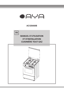 Mode d’emploi AYA ACGS660B Cuisinière