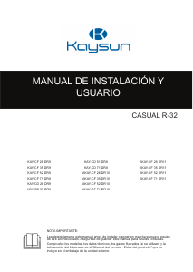 Manual de uso Kaysun KAY-CF 35 DR11 Aire acondicionado