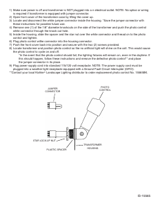 Handleiding Kichler 15565BK Transformer Lamp