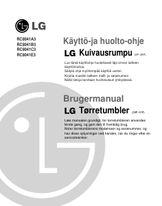 Käyttöohje LG RC8041A3 Kuivausrumpu