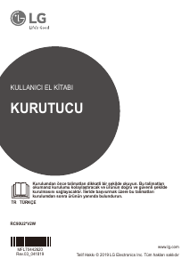 Kullanım kılavuzu LG RC90U2AV2W Kurutma makinesi