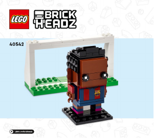 Vadovas Lego set 40542 Brickheadz FC Barcelona. Pasiversk kaladėlėmis
