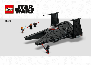 Rokasgrāmata Lego set 75336 Star Wars Inkvizitoru transportlīdzeklis Scythe