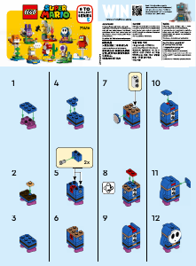 Bedienungsanleitung Lego set 71410 Super Mario Charaktere-Serie - Blue Shy Guy