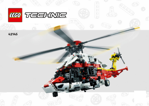 Bedienungsanleitung Lego set 42145 Technic Airbus H175 Rettungshubschrauber