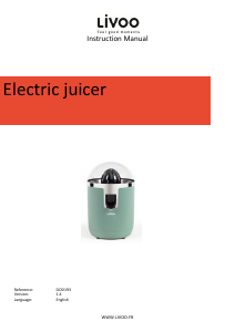 Manual Livoo DOD193 Citrus Juicer