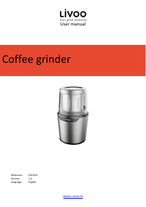 Manual Livoo DOD192 Coffee Grinder