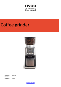 Manual Livoo DOD191 Coffee Grinder