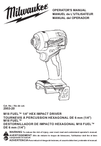 Manual Milwaukee 2953-20 Screw Driver