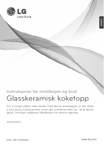 Bruksanvisning LG KA60020S Kokeplate