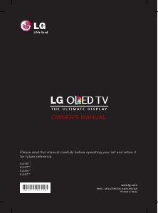 Brugsanvisning LG 55EA870V OLED TV
