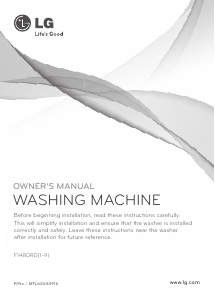 Manual LG F1480RDS Washing Machine