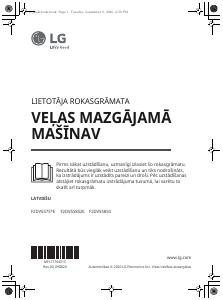 Rokasgrāmata LG F2DV5S8S0 Veļas mašīna