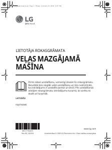 Rokasgrāmata LG F4J3TN5WE Veļas mašīna