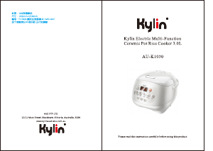Manual Kylin AU-K1030 Rice Cooker