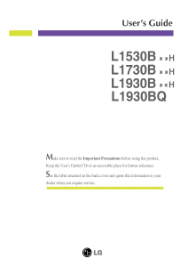 Handleiding LG L1530BSNH LCD monitor