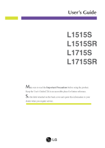 Handleiding LG L1715S LCD monitor