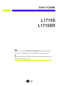 Handleiding LG L1715SS LCD monitor