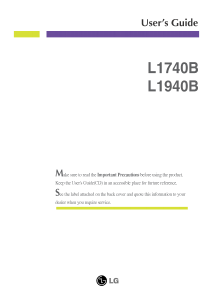 Handleiding LG L1740B LCD monitor