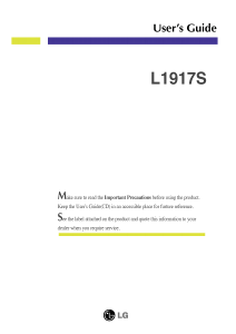 Handleiding LG L1917S-SN LCD monitor