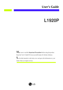 Handleiding LG L1920P LCD monitor