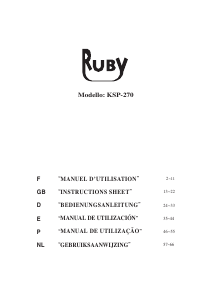 Bedienungsanleitung Ruby KSP0270 Heizgerät