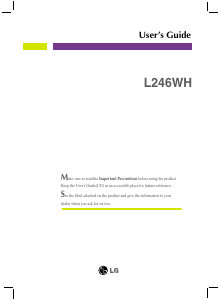 Handleiding LG L246WH-BN LCD monitor