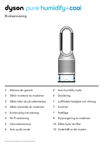 Bruksanvisning Dyson Pure Humidify+Cool Fläkt