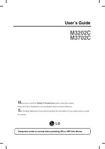 Handleiding LG M3702C-BA LCD monitor