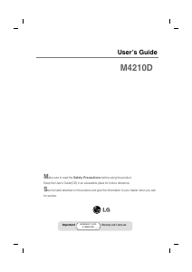 Handleiding LG M4210D-B21 LCD monitor