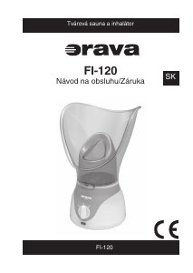 Návod Orava FI-120 Tvárová sauna