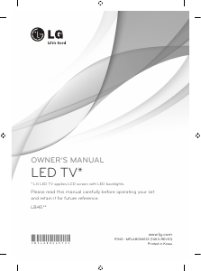 Käyttöohje LG 28LB457U LED-televisio