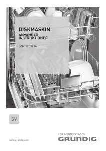 Bruksanvisning Grundig GNV 5E036 IA Diskmaskin