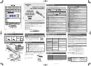 説明書 イズミ HS-A458 ヘアアイロン