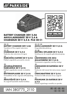 Instrukcja Parkside IAN 380775 Ładowarka akumulatorów
