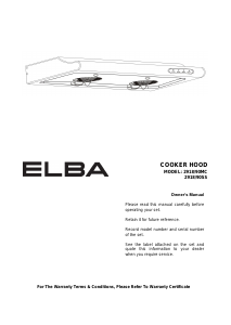 Handleiding Elba 2918/90 SS Afzuigkap