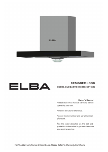Manual Elba Elegante EH-B9025ST(SS) Cooker Hood