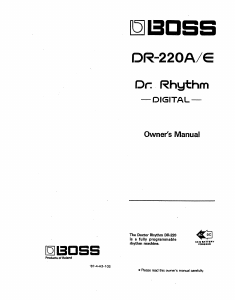 Handleiding Boss DR-220A/E Dr.Rhythm Drumcomputer