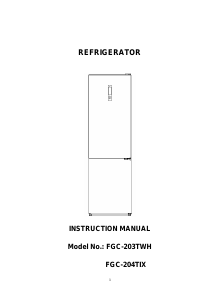 Manual de uso Infiniton FGC-203TWH Frigorífico combinado