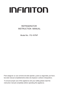 Manual de uso Infiniton FG-167NF Frigorífico combinado