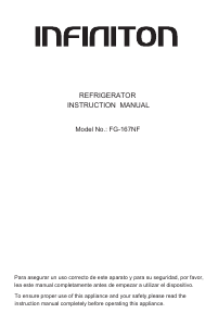 Bedienungsanleitung Infiniton FG-167NF Kühl-gefrierkombination