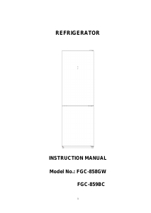 Handleiding Infiniton FGC-859BC Koel-vries combinatie