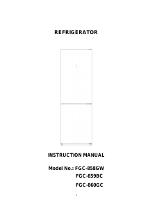 Manual de uso Infiniton FGC-860GC Frigorífico combinado