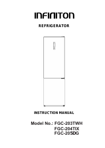 Handleiding Infiniton FGC-205DG Koel-vries combinatie